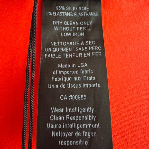 Zero + Maria Cornejo Koya Silk Charmeuse Dress in Safety Orange Size 6 New $895 - Picture 6 of 8